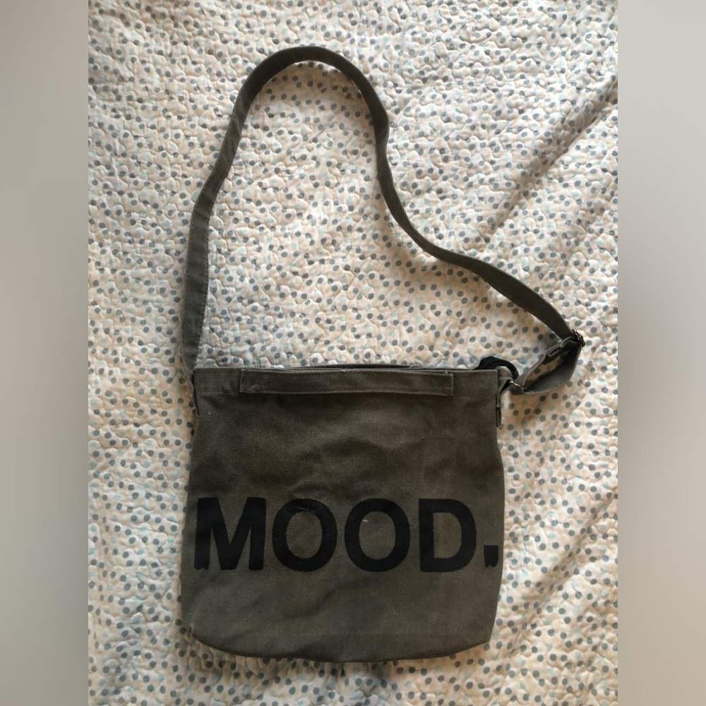 Olive Green Mood Canvas Messenger Bag